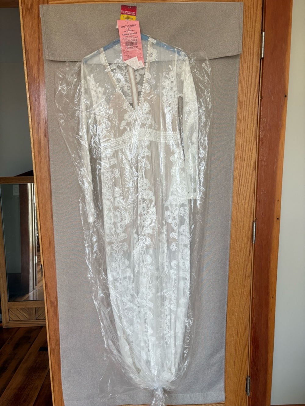 Altar'd State White Lace Maxi Dress